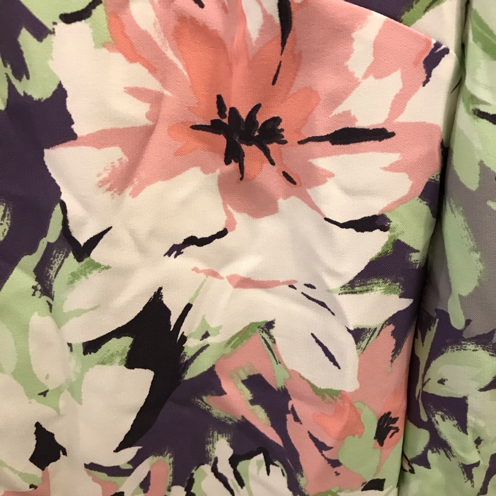 NWT Nine West Floral Shift Dress pink green white - Picture 5 of 11